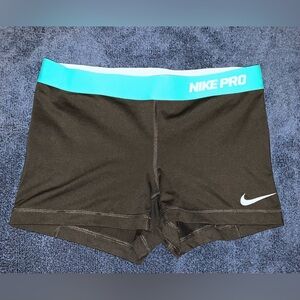 Nike Black and Blue Athletic Shorts Performance Fit